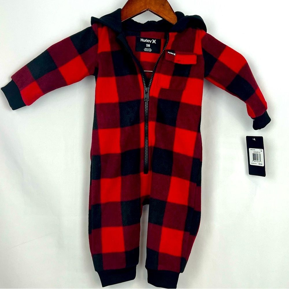 New Hurley Brand Plaid Winter‎ One Piece Suit